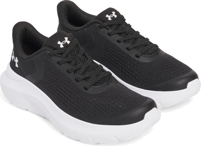 Under Armour BPS Charged Rogue 5 נעל ספורט לילדים עם שרוכים אלסטיים צבע שחור לבן
