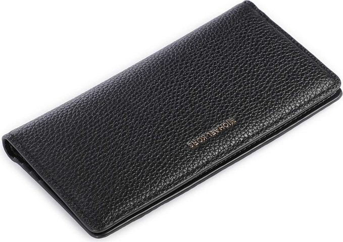 ארנק מייקל קורס Bryant Large Pebbled Leather Snap-Front Wallet נשים - מייקל קורס - Black