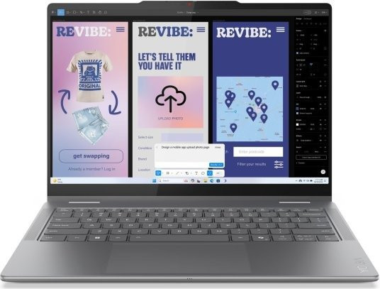 מחשב נייד עם מסך מגע Lenovo Yoga 7-32GB 1TB 2-in-1 - צבע Luna Grey - נרתיק ועט Yoga כלול באריזה
