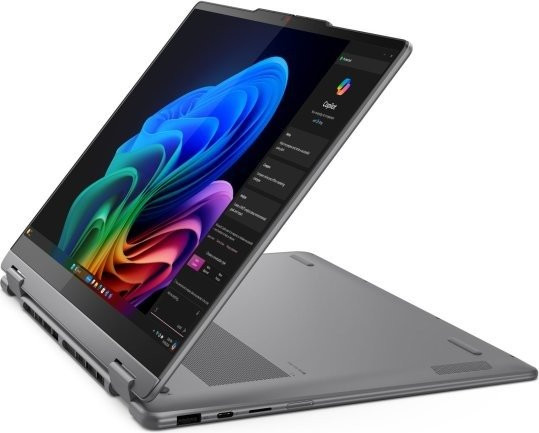 מחשב נייד עם מסך מגע Lenovo Yoga 7-16GB 512SSD 2-in-1 - צבע Luna Grey - נרתיק ועט Yoga כלולים באריזה