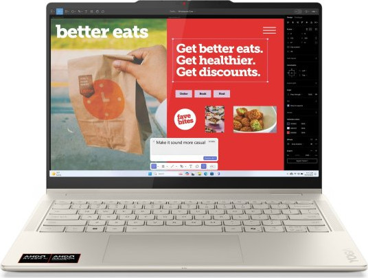 מחשב נייד מסך מגע "Lenovo Yoga 7 2-in-1 14 + עט ונרתיק - Seashell