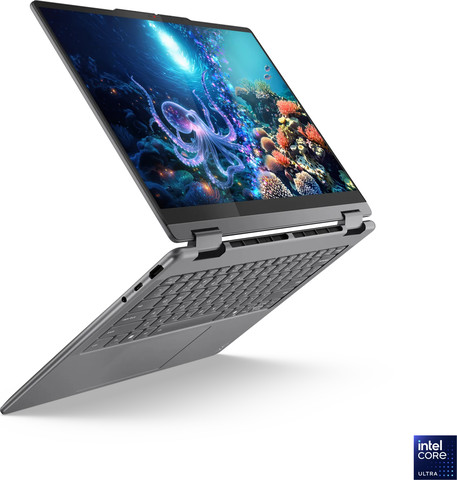 מחשב נייד Lenovo YOGA 7 | Ultra 5 226V AI | 512GB SSD | 16GB RAM | 16" WUXGA IPS | TOUCHSCREEN | Win11 | LUNA GREY | Backlit Keyboard