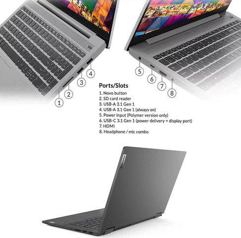 מחשב נייד Lenovo Flex Ryzen 7 7730U 512GB SSD 16GB 16″ WUXGA מסך מגע 16 מסתובב עודפים לנובו