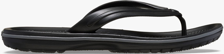 Crocs Crocband Flip - נעלי אצבע קרוקס בצבע שחור/אפור