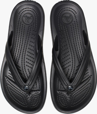 Crocs Crocband Flip - נעלי אצבע קרוקס בצבע שחור/אפור
