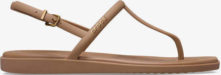 Miami Thong Sandal Crocs - סנדלי אצבע קרוקס לנשים בצבע שוקולד חלב