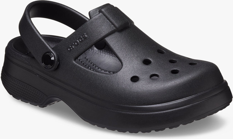 Crocs Classic Mary Jane Clog K - כפכפי קלוג קרוקס מרי ג'ין לבנות בצבע שחור