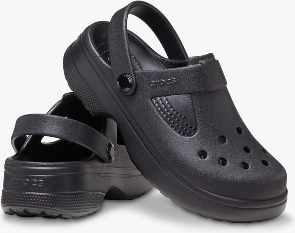 Crocs Classic Mary Jane Clog K - כפכפי קלוג קרוקס מרי ג'ין לבנות בצבע שחור