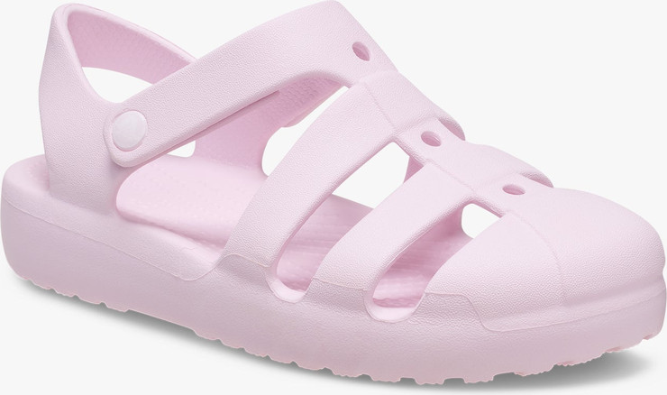 Crocs Classic Fisherman K - סנדלי קרוקס פישרמן לבנות בצבע ורוד חלבי
