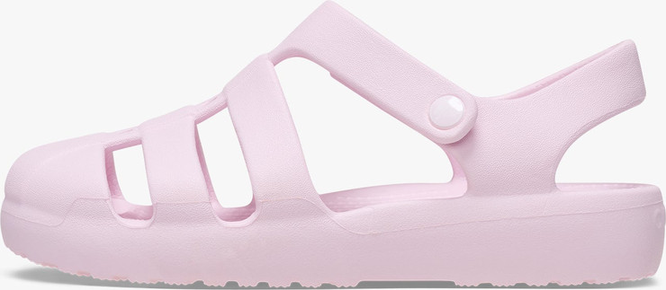 Crocs Classic Fisherman K - סנדלי קרוקס פישרמן לבנות בצבע ורוד חלבי