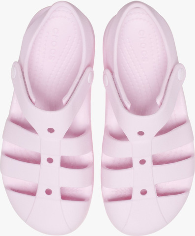 Crocs Classic Fisherman K - סנדלי קרוקס פישרמן לבנות בצבע ורוד חלבי