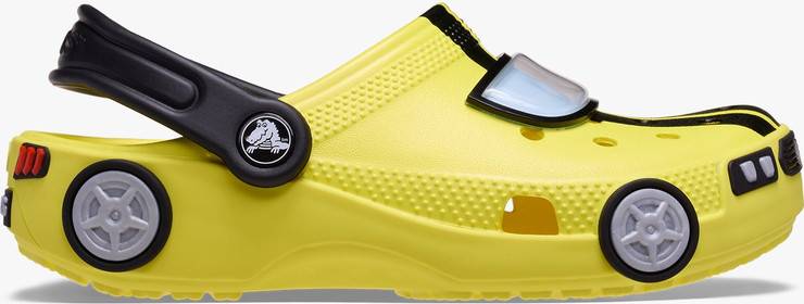 Crocs Classic IAM Race Car Clog T - כפכפי קלוג קרוקס לילדים בעיצוב מכונית מירוץ בצבע צהוב/שחור