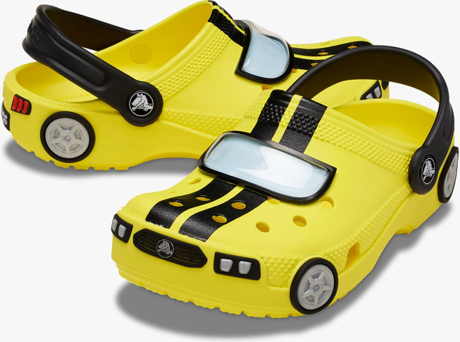 Crocs Classic IAM Race Car Clog T - כפכפי קלוג קרוקס לילדים בעיצוב מכונית מירוץ בצבע צהוב/שחור