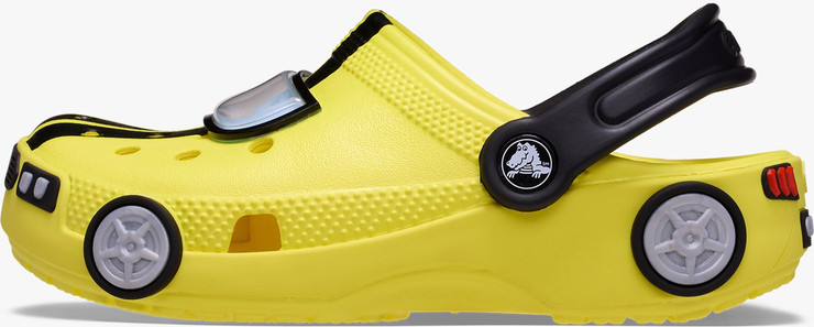 Crocs Classic IAM Race Car Clog T - כפכפי קלוג קרוקס לילדים בעיצוב מכונית מירוץ בצבע צהוב/שחור