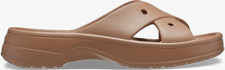 Crocs Classic Women's Cross Strap - כפכפי קרוקס לנשים בצבע חום