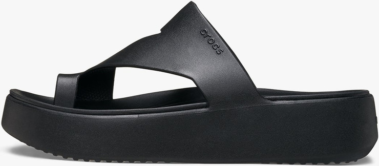 Crocs Getaway Platform Toe Loop - כפכפי אצבע פלטפורמה קרוקס לנשים בצבע שחור