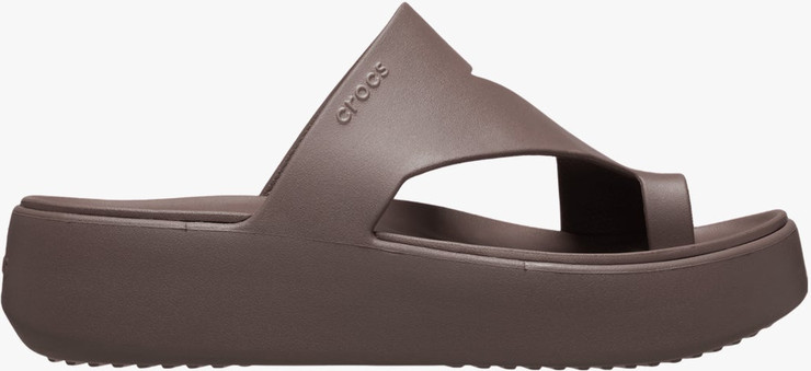 Crocs Getaway Platform Toe Loop - כפכפי אצבע פלטפורמה קרוקס לנשים בצבע חום