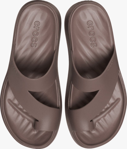Crocs Getaway Platform Toe Loop - כפכפי אצבע פלטפורמה קרוקס לנשים בצבע חום