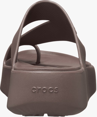 Crocs Getaway Platform Toe Loop - כפכפי אצבע פלטפורמה קרוקס לנשים בצבע חום