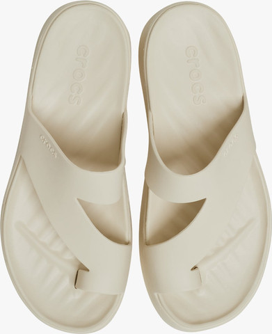 Crocs Getaway Platform Toe Loop - כפכפי אצבע פלטפורמה קרוקס לנשים בצבע אבן חול