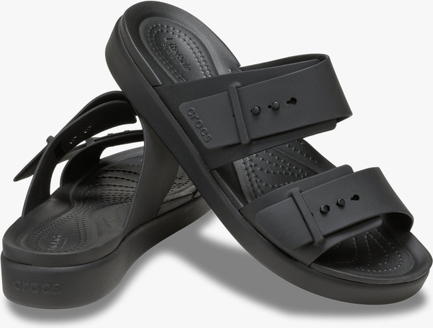 Crocs Brooklyn Buckle Low Low - כפכפי קרוקס ברוקלין לנשים בצבע שחור