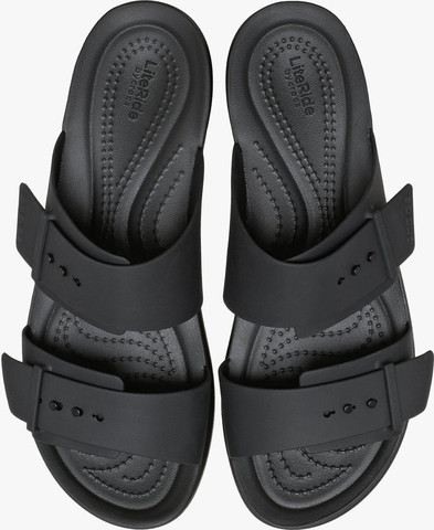 Crocs Brooklyn Buckle Low Low - כפכפי קרוקס ברוקלין לנשים בצבע שחור