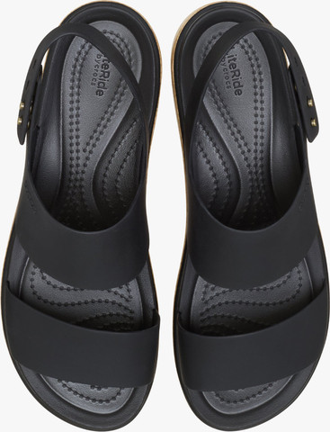 Crocs Brooklyn Cork Low Wedge - סנדלי פלטפורמה קרוקס ברוקלין קורק לנשים בצבע שחור