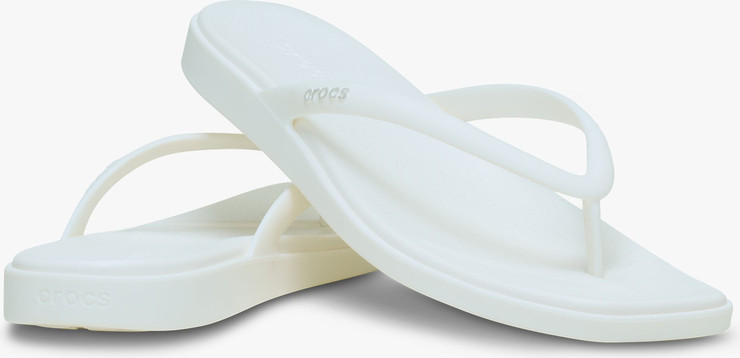 Crocs Miami Flip -  כפכפי אצבע קרוקס מיאמי לנשים בצבע לבן גיר
