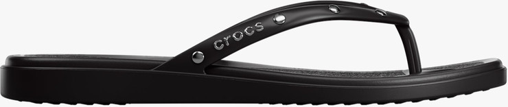 Crocs Miami Studded Toe Loop Sandal - כפכפי קרוקס מיאמי לנשים בצבע שחור