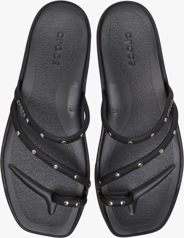 Crocs Miami Studded Toe Loop Sandal - כפכפי קרוקס מיאמי לנשים בצבע שחור