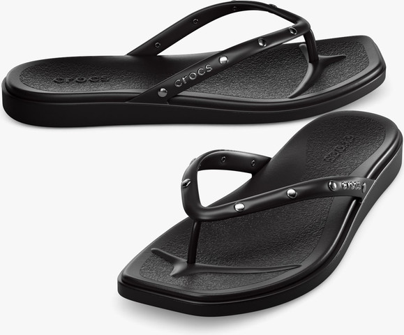Crocs Miami Studded Toe Loop Sandal - כפכפי קרוקס מיאמי לנשים בצבע שחור