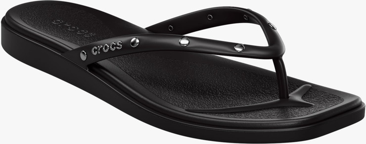 Crocs Miami Studded Flip - כפכפי אצבע קרוקס מיאמי בצבע שחור