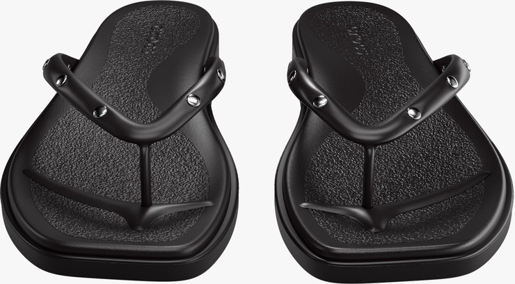 Crocs Miami Studded Flip - כפכפי אצבע קרוקס מיאמי בצבע שחור