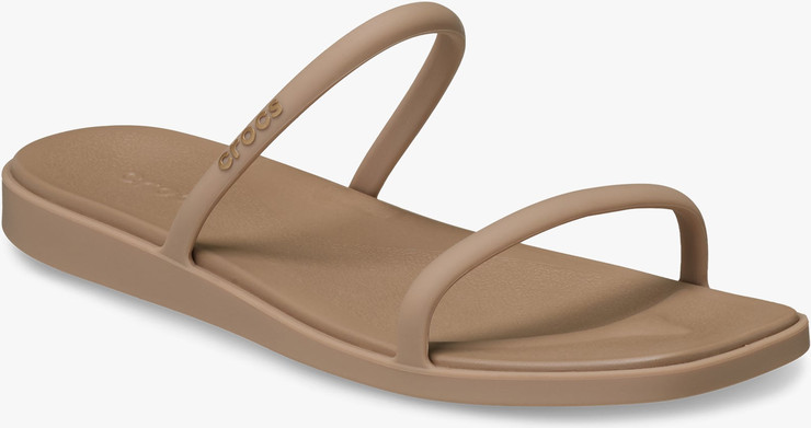 Crocs Miami Two Strap Sandal - כפכפי קרוקס מיאמי 2 רצועות לנשים בצבע שוקולד חלב