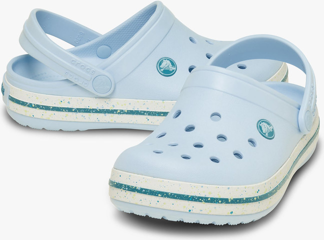 Crocs Kid's Crocband Speckled Band Clog - כפכפי קרוקס קרוקבנד קלוג לילדים בצבע כחול פרוסט