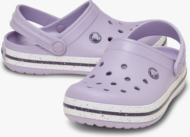 Crocs Kid's Crocband Speckled Band Clog - כפכפי קרוקס קרוקבנד קלוג לילדים בצבע לבנדר