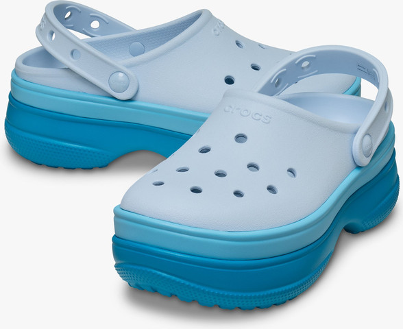 Crocs Classic Stacked Clog - כפכפי פלטפורמה קרוקס לנשים בצבע מרינה כחול