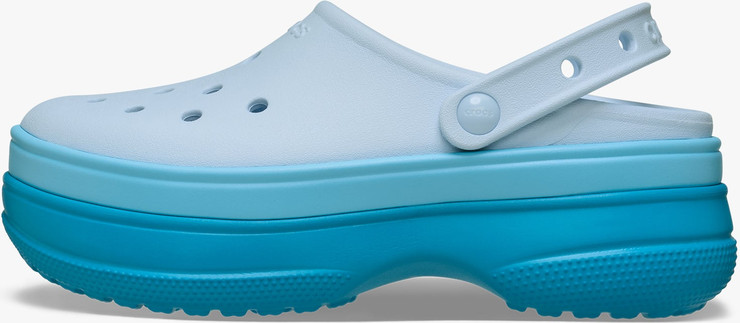 Crocs Classic Stacked Clog - כפכפי פלטפורמה קרוקס לנשים בצבע מרינה כחול