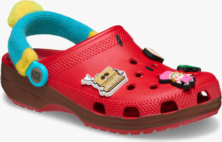 Crocs South Park Cartman Classic Clog - כפכפי קלוג קרוקס סאות' פארק קרטמן בצבע אדום/חום/תכלת