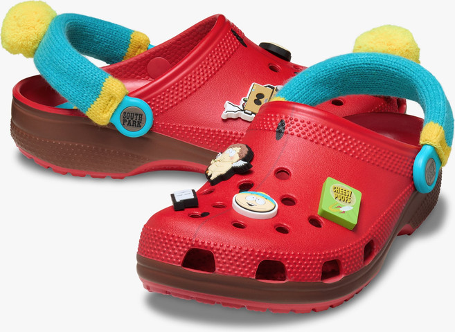 Crocs South Park Cartman Classic Clog - כפכפי קלוג קרוקס סאות' פארק קרטמן בצבע אדום/חום/תכלת