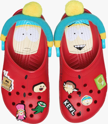 Crocs South Park Cartman Classic Clog - כפכפי קלוג קרוקס סאות' פארק קרטמן בצבע אדום/חום/תכלת