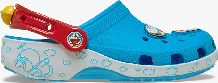 Crocs Doraemon Classic Clog - כפכפי קלוג קרוקס לילדים דורימון בצבע תכלת/לבן