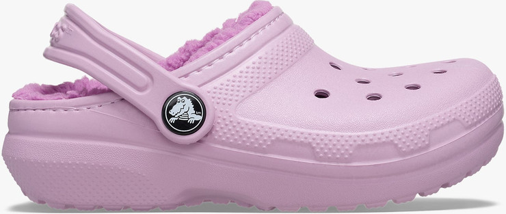 Crocs Classic Lined Clog T - כפכפים פרוותיים קרוקס לילדים מידות קטנות בצבע ורוד/סגול