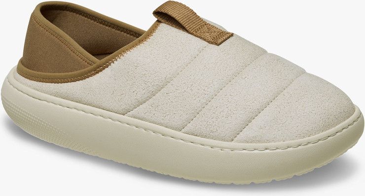 Crocs Classic Vegan Suede Moc - כפכפי פרווה קרוקס בצבע אבן חול