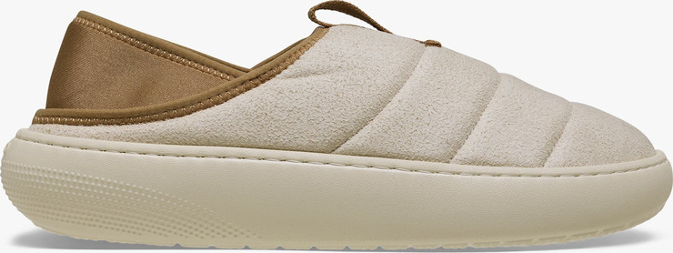 Crocs Classic Vegan Suede Moc - כפכפי פרווה קרוקס בצבע אבן חול