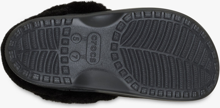 Crocs Classic Unfurgettable Vegan Suede Clog - כפכפי פרווה קרוקס לנשים בצבע שחור