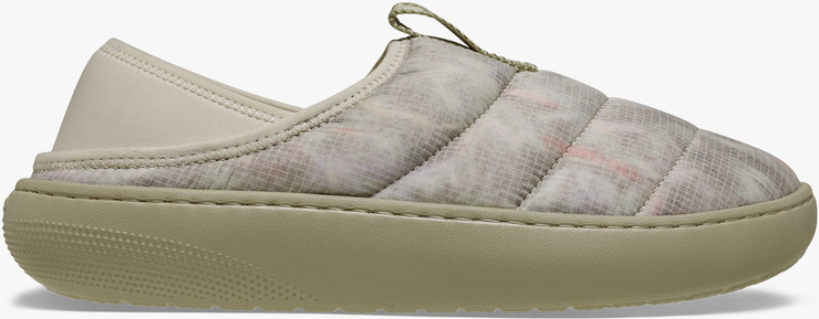 Crocs Classic Translucent Ripstop Moc - נעלי קרוקס מוק טרנסלוסנט קרוקס בצבע קרם/ירוק זית
