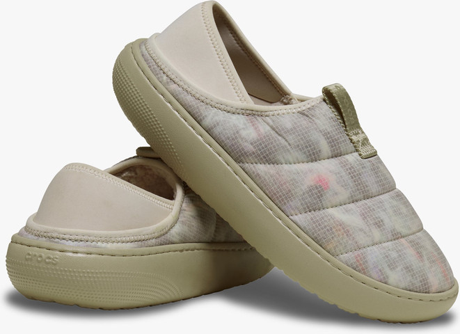 Crocs Classic Translucent Ripstop Moc - נעלי קרוקס מוק טרנסלוסנט קרוקס בצבע קרם/ירוק זית