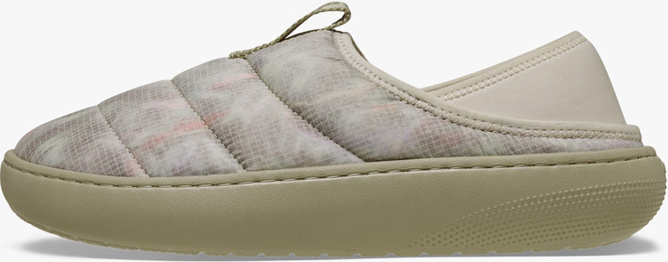 Crocs Classic Translucent Ripstop Moc - נעלי קרוקס מוק טרנסלוסנט קרוקס בצבע קרם/ירוק זית
