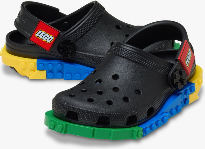 Crocs LEGO 4LW System Clog K - כפכפי קלוג קרוקס לגו לילדים בצבע שחור